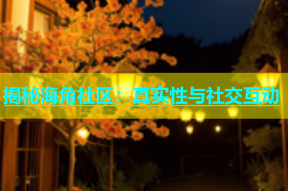 揭秘海角社区：真实性与社交互动