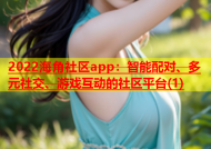 2022海角社区app：智能配对、多元社交、游戏互动的社区平台(1)