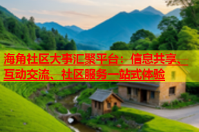 海角社区大事汇聚平台：信息共享、互动交流、社区服务一站式体验