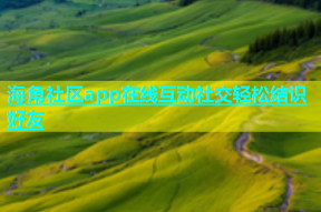 海角社区app在线互动社交轻松结识好友