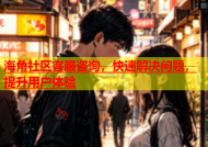 海角社区客服咨询，快速解决问题，提升用户体验