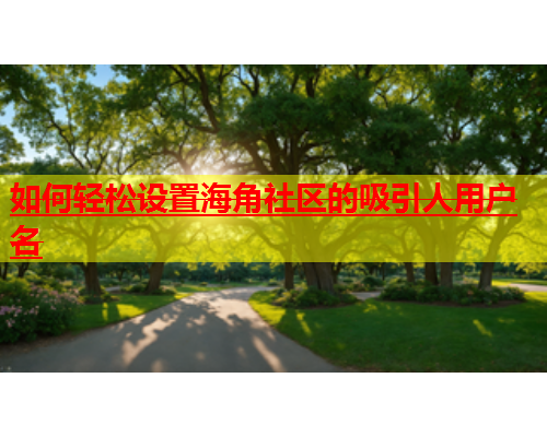 如何轻松设置海角社区的吸引人用户名  第2张