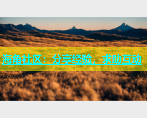 海角社区：分享经验，求助互动  第1张