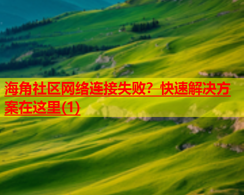 海角社区网络连接失败？快速解决方案在这里(1)  第2张
