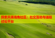 探索天涯海角社区：社交互动与话题讨论平台